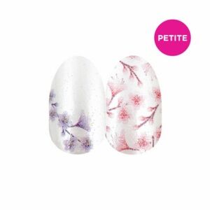 Color Street PETITE BEST BUD Pink Purple & White Shimmer Floral Nail Strips Set